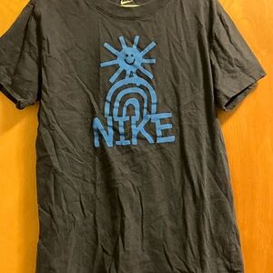 Nike Navy Tee with Blue Sun Graphic